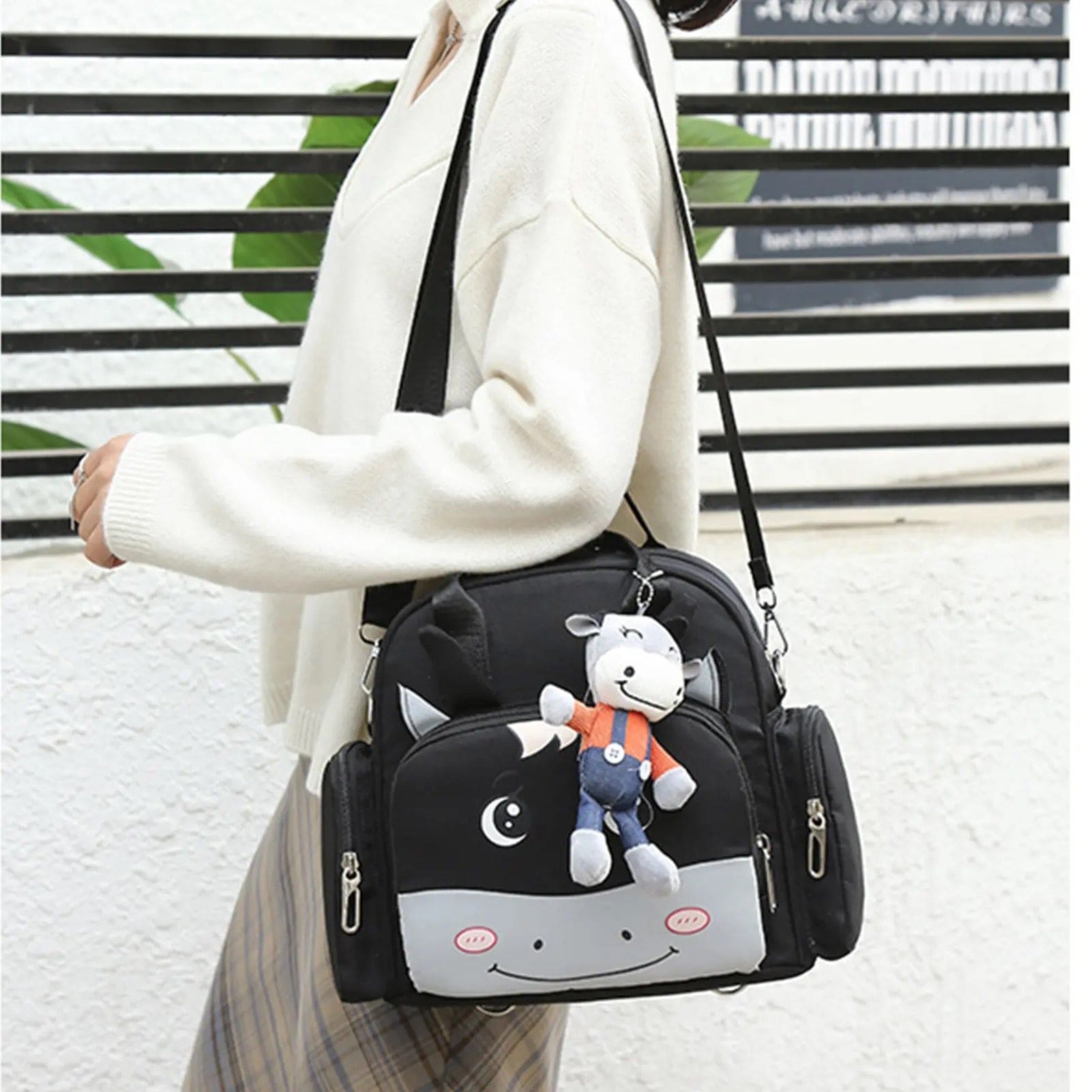 Luxury Multifunction Mother Backpack, Cartoon Cow Waterproof Diaper Bag, Fashion Mummy Baby Bag, Convenient Baby Nursing Bag, Oxford Cartoon Women Backpack, Large Capacity Women Handbag With Side Pockets, Mommy Multipurpose Bag Luxury Multifunction Mother Backpack, Cartoon Cow Waterproof Diaper Bag, Fashion Mummy Baby Bag, Convenient Baby Nursing Bag, Oxford Cartoon Women Backpack, Large Capacity Women Handbag With Side Pockets, Mommy Multipurpose Bag